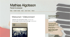 Desktop Screenshot of mathiasalgotsson.com